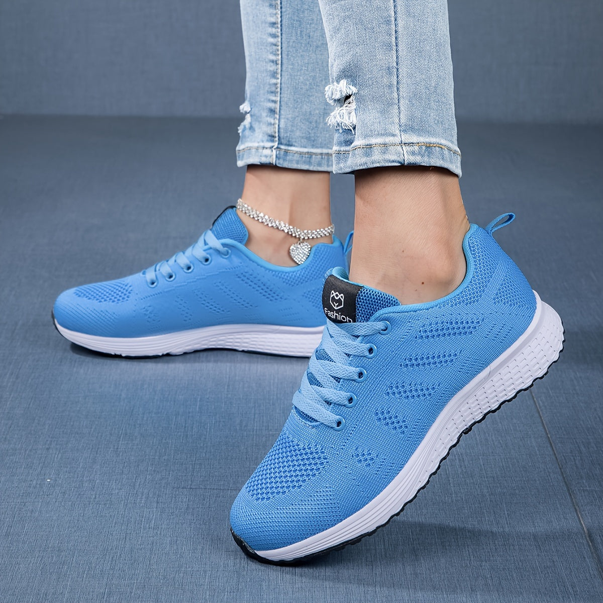 Women's Sneakers – Athletic Fit – Breathable Mesh – Padded Comfort – Lacing