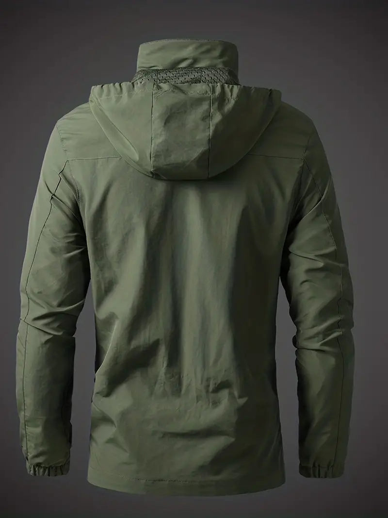 Men's Jacket for Outdoor Use – Structured Fit – Waterproof – Adjustable Hood – Breathable