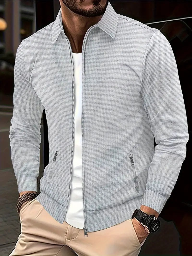 Men's Jacket – Slim Fit – Lightweight Breathable Fabric – Zipper Closure – Everyday Use