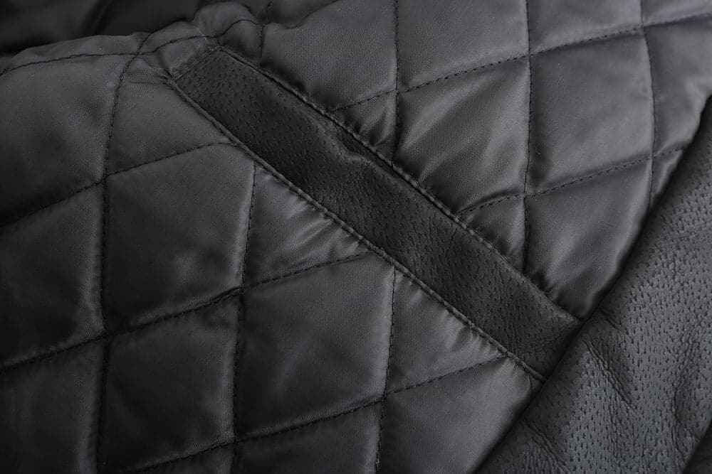 Men's Leather-Look Jacket – Drawstring Hood – Quilted Lining – Zipper Closure – Ribbed Hem