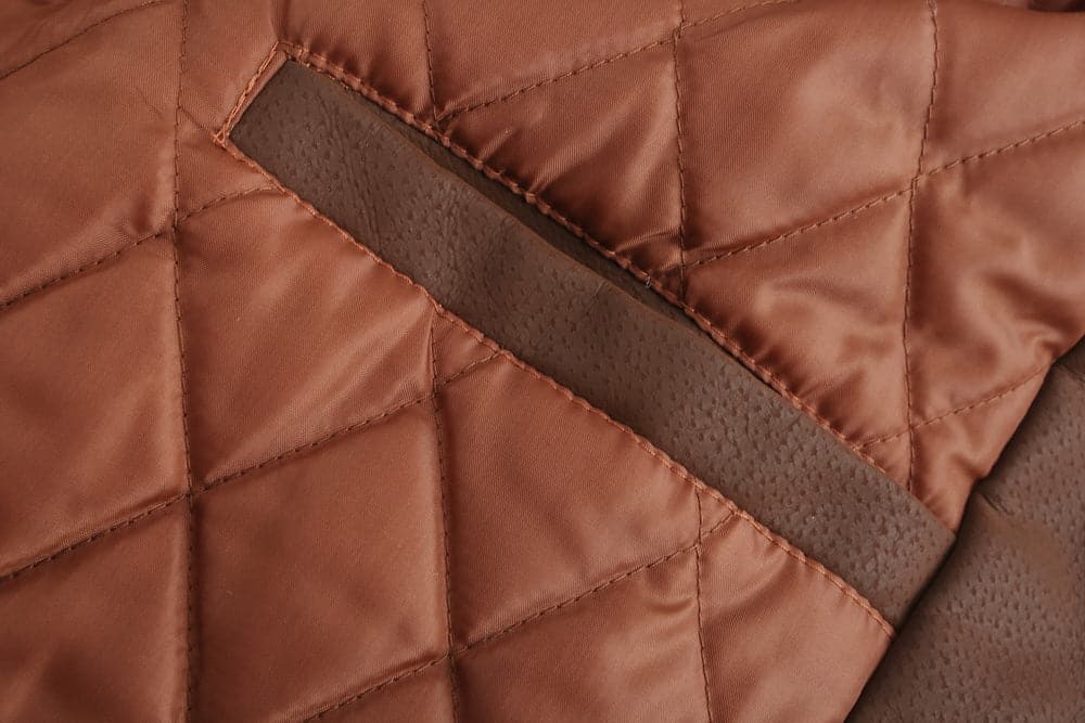 Men's Leather-Look Jacket – Drawstring Hood – Quilted Lining – Zipper Closure – Ribbed Hem