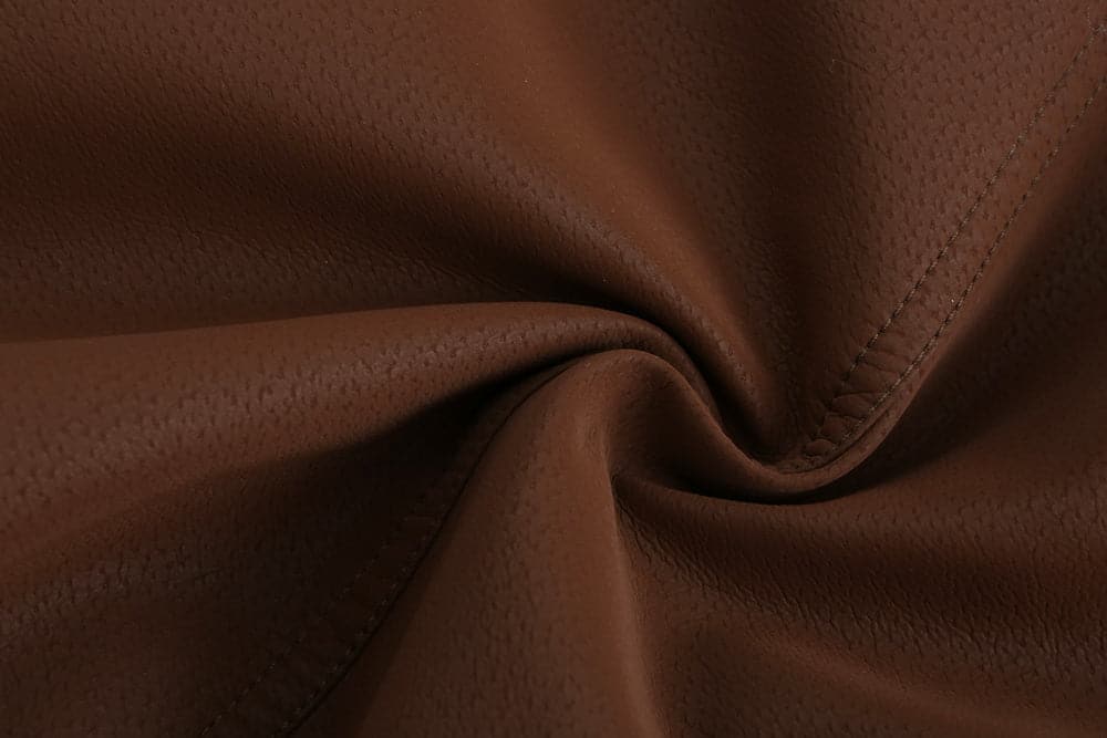 Men's Leather-Look Jacket – Drawstring Hood – Quilted Lining – Zipper Closure – Ribbed Hem