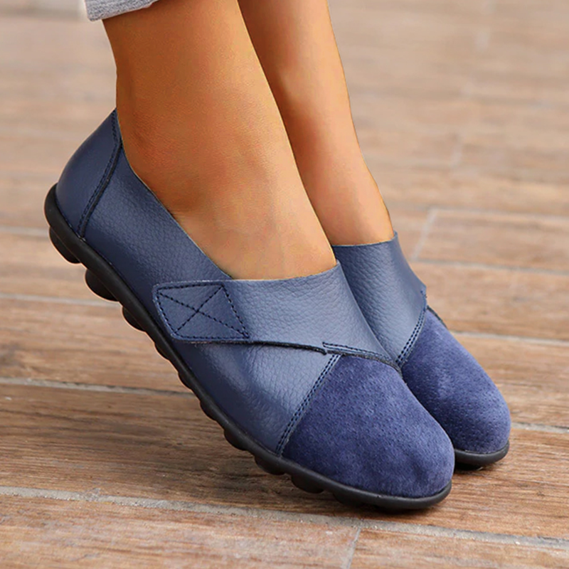 Dame Ballerinasko - Slip-On - Justerbar Stropp - Komfortabel med Grepsikker Såle