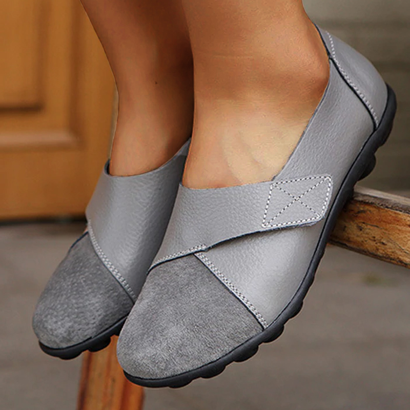 Dame Ballerinasko - Slip-On - Justerbar Stropp - Komfortabel med Grepsikker Såle