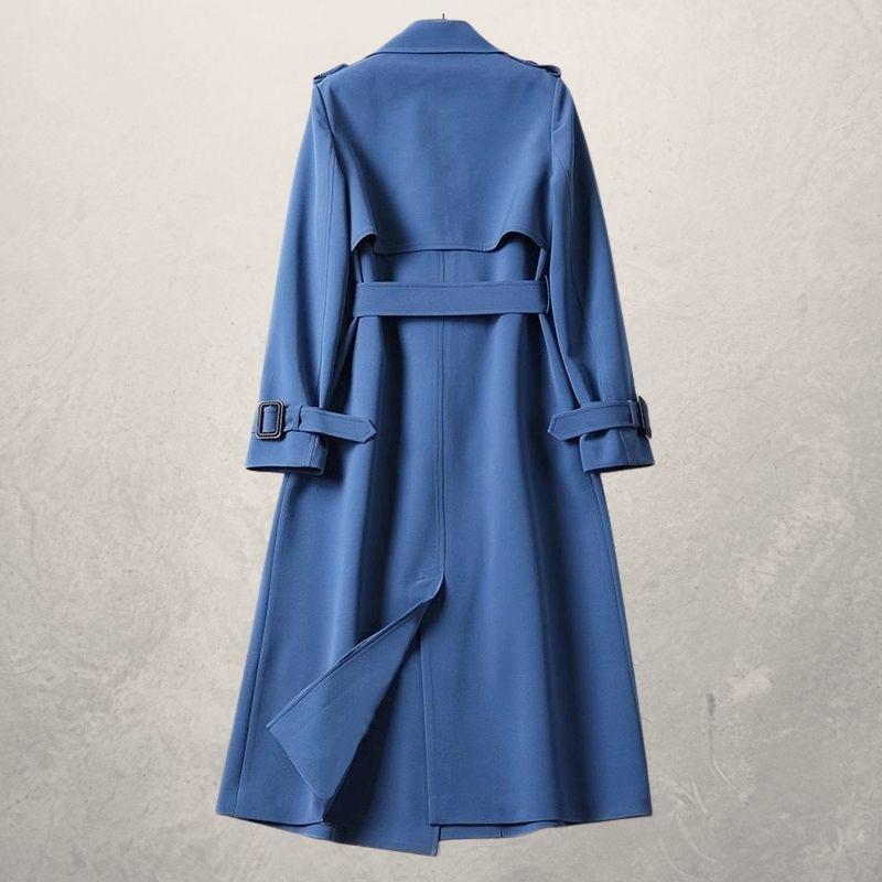 Dame Trenchcoat - Dobbeltspent - Midjebelte - Stormklaff - Justerbare Mansjetter