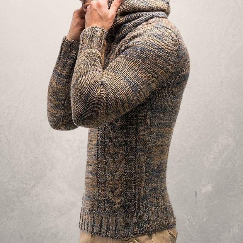 Adam Wool Cable Knit Hooded Sweater | Slim Fit Sweater