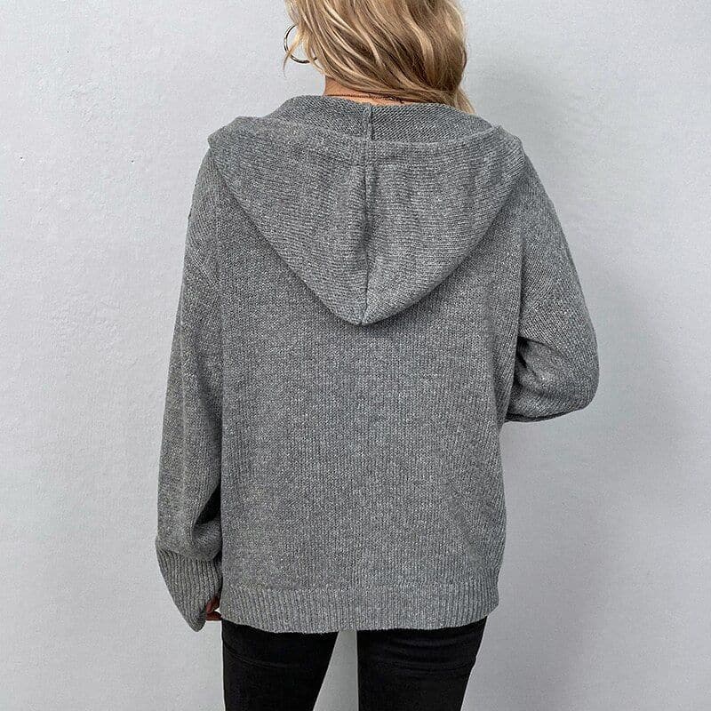 Hannah - Soft knitted hooded cardigan