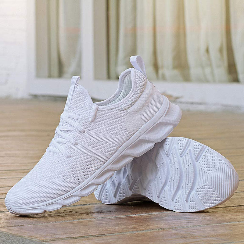 Women's Sneakers – Soft Knit – Breathable – Low Model – Lacing – Padded Sole