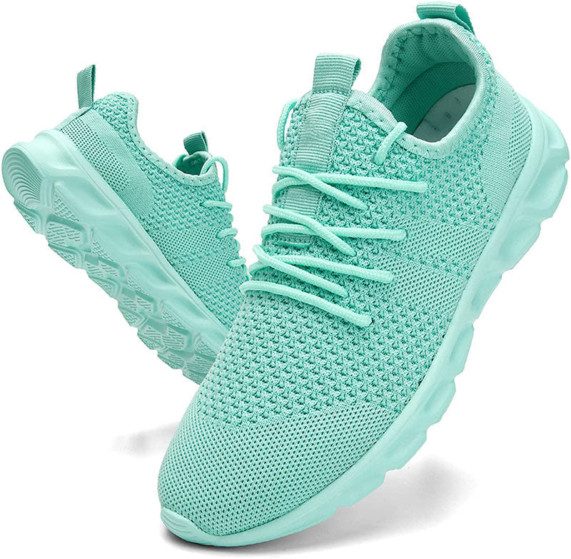 Women's Sneakers – Soft Knit – Breathable – Low Model – Lacing – Padded Sole