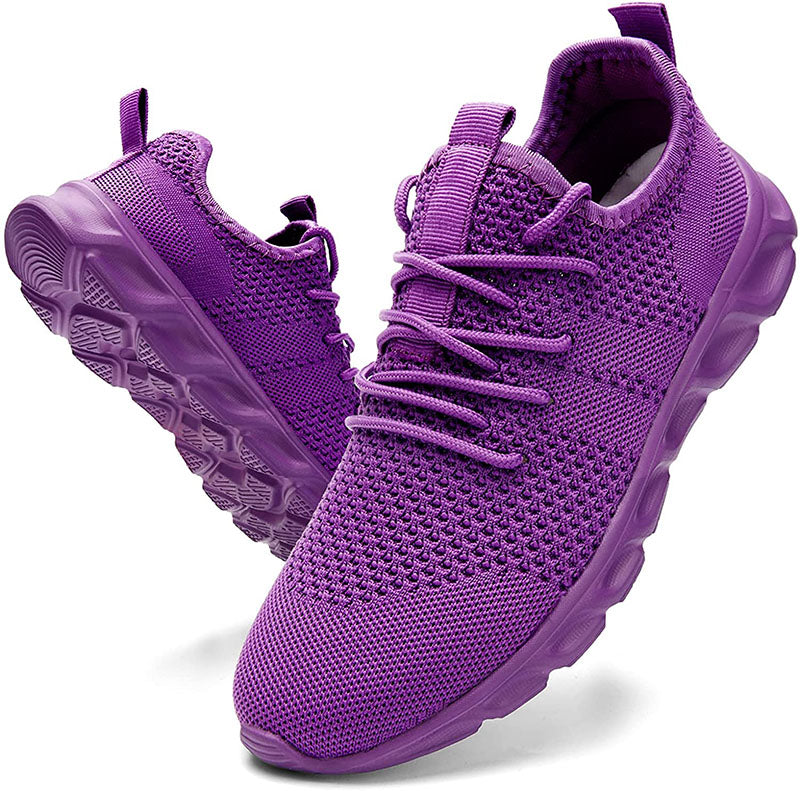 Women's Sneakers – Soft Knit – Breathable – Low Model – Lacing – Padded Sole