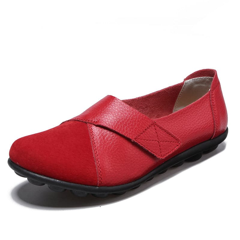 Dame Ballerinasko - Slip-On - Justerbar Stropp - Komfortabel med Grepsikker Såle