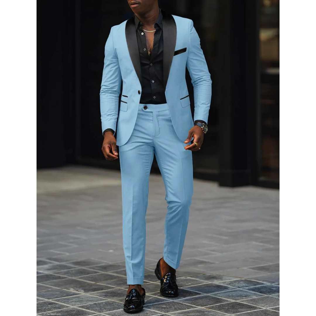 Men's Suit – Slim Fit – Satin Shawl Collar – Two-Piece Formal Set