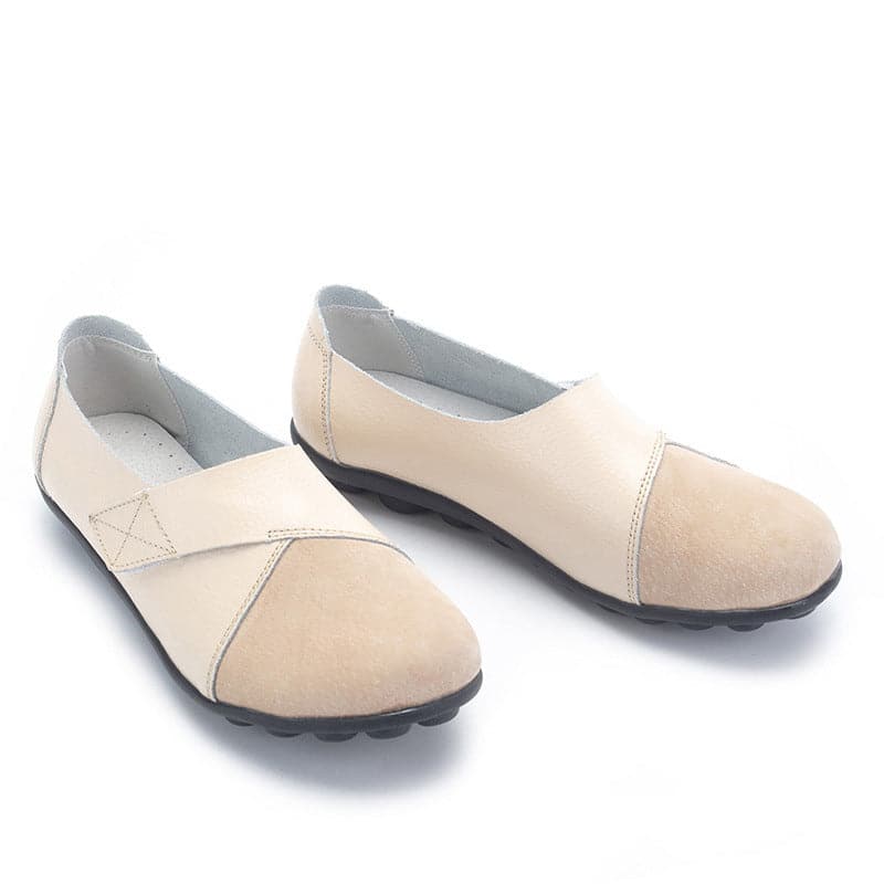 Dame Ballerinasko - Slip-On - Justerbar Stropp - Komfortabel med Grepsikker Såle