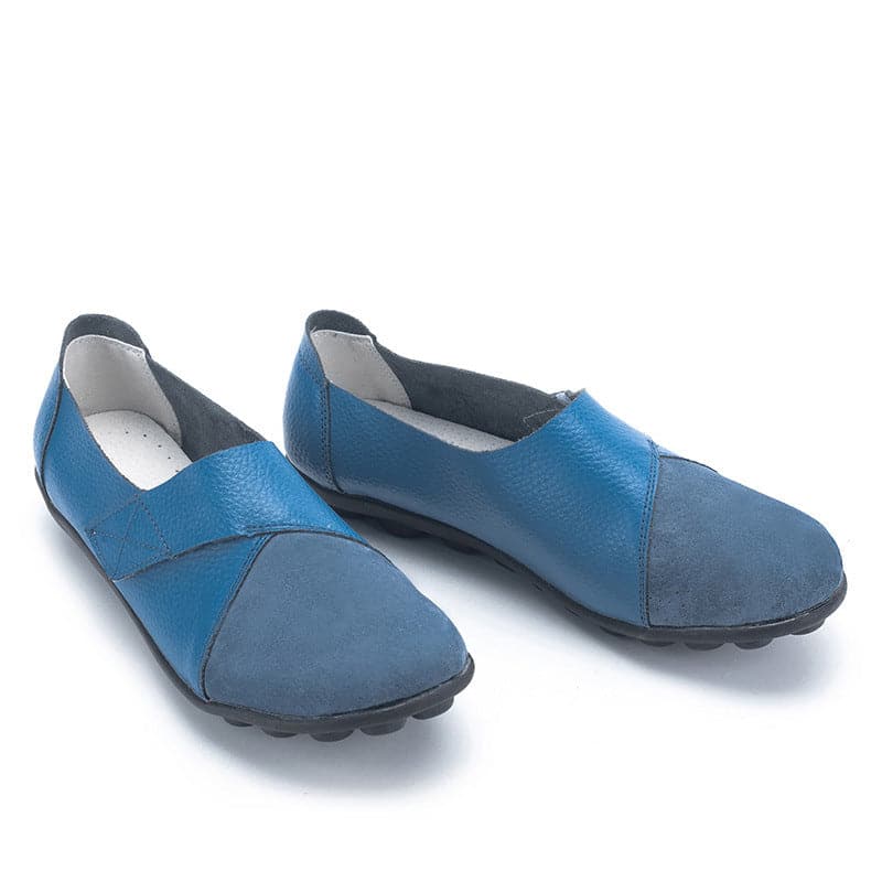 Dame Ballerinasko - Slip-On - Justerbar Stropp - Komfortabel med Grepsikker Såle