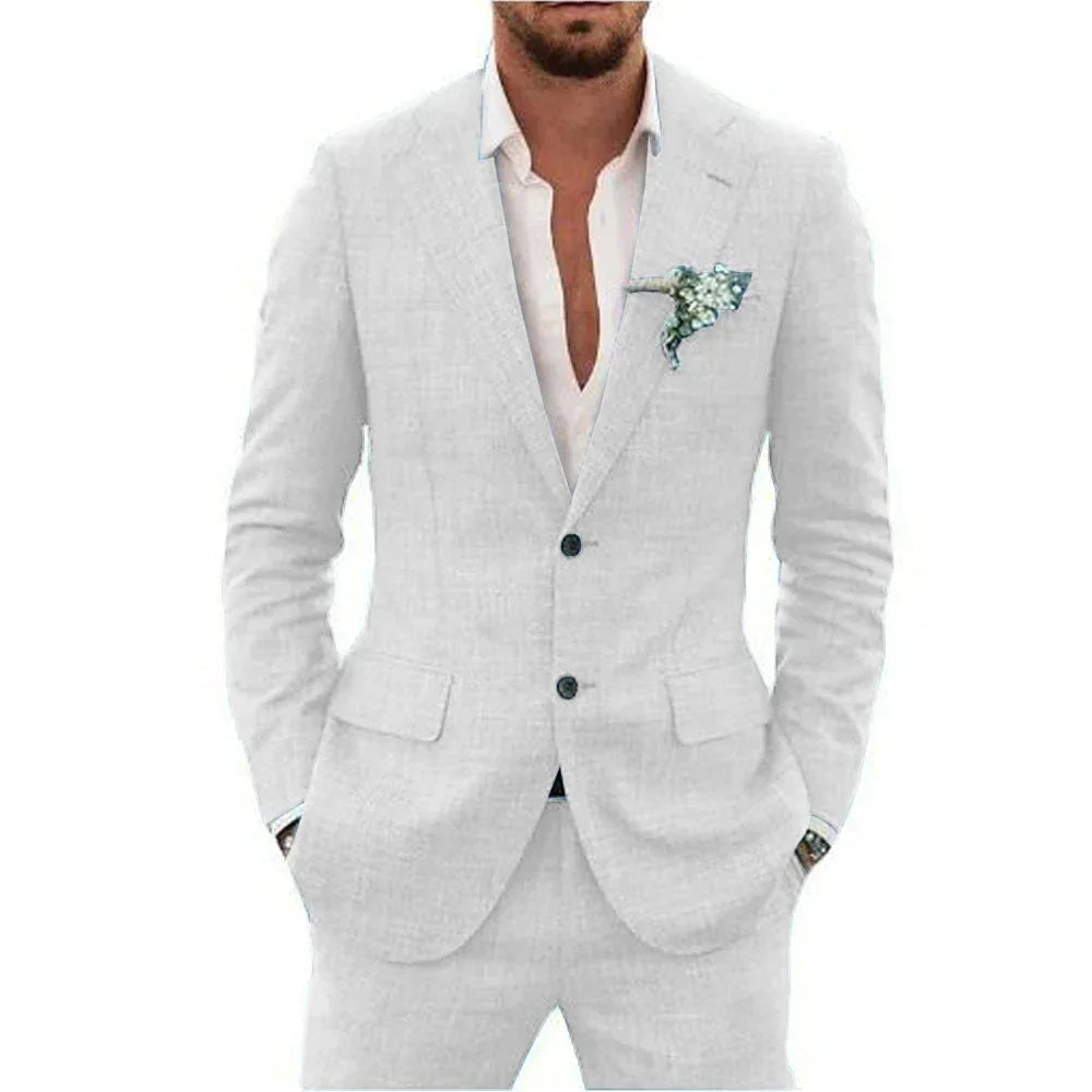 Men's Blazer – Slim Fit – Two-Button Closure – Breathable Blend Fabric