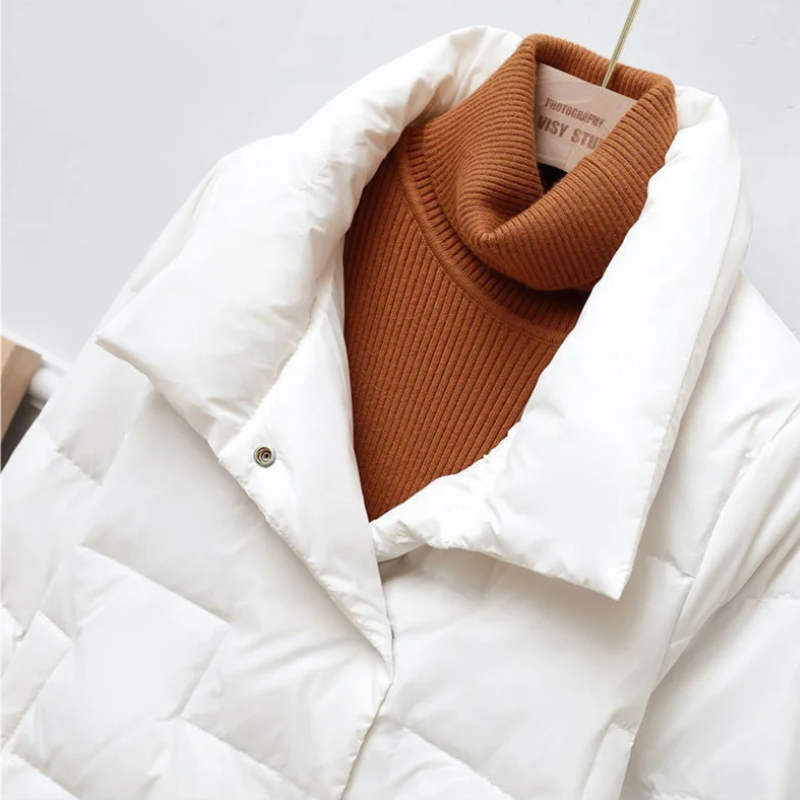 Viola Quilted Puffer | Turtleneck Puffer Jacket