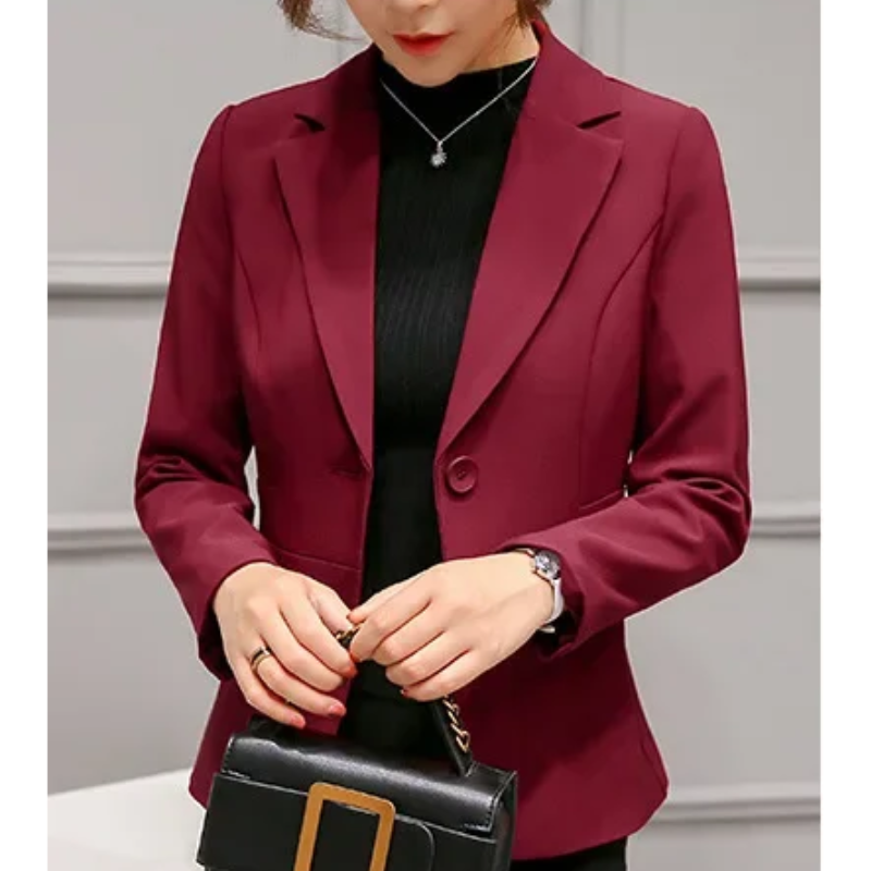 Women's Blazer – Tailored Fit – Structured Silhouette – Single Button Formal