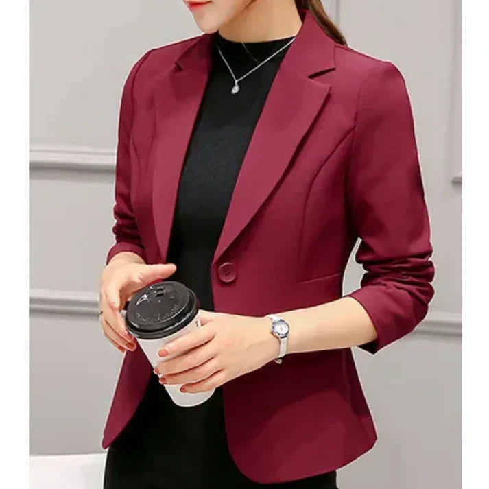 Women's Blazer – Tailored Fit – Structured Silhouette – Single Button Formal