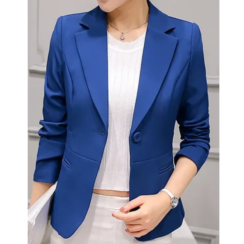 Women's Blazer – Tailored Fit – Structured Silhouette – Single Button Formal