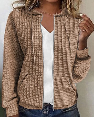 Women's Jacket with Hood – Padded Fabric – Relaxed Fit – Soft and Warm Everyday Style