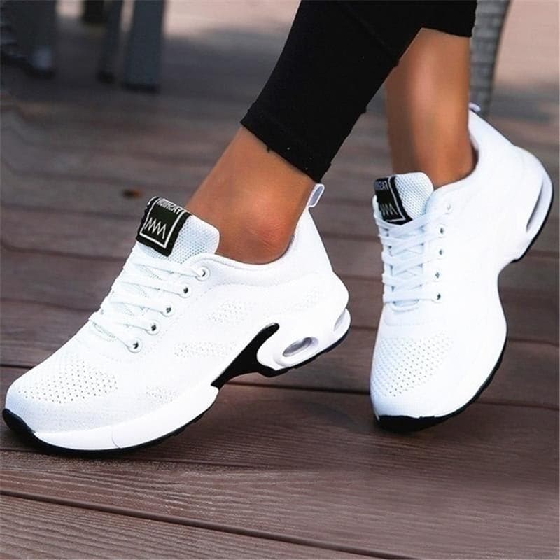 Women's Sneakers - Lightweight - Breathable Mesh - Shock-Absorbing Air Cushion Sole