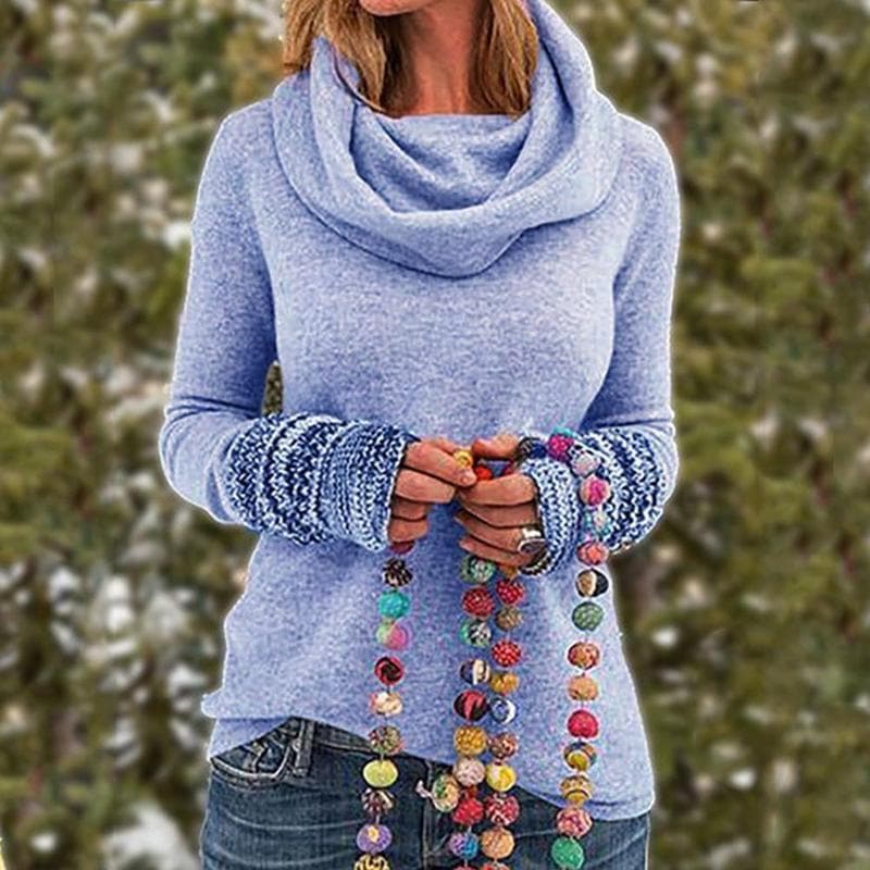 Emily Wool Cowl Neck Pullover Sweater | Relaxed Fit Sweater