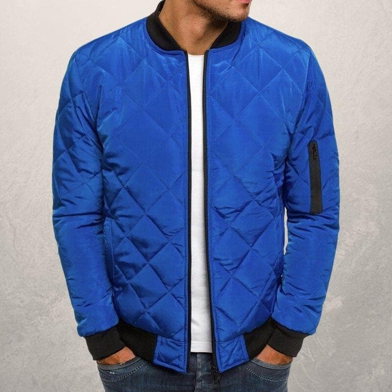 Oscar Bomber Jacket | Diamond-Quilted Utility Bomber Jacket