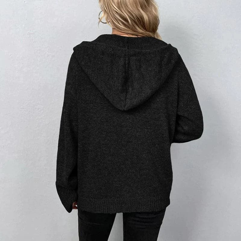 Hannah - Soft knitted hooded cardigan