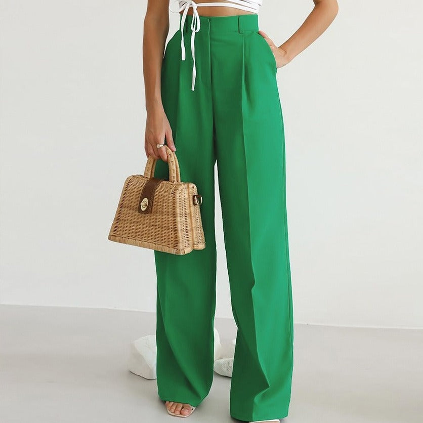 Trousers for women - High waist - Wide legs - Elegant and comfortable fit