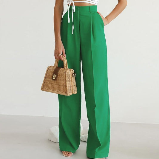 Trousers for women - High waist - Wide legs - Elegant and comfortable fit