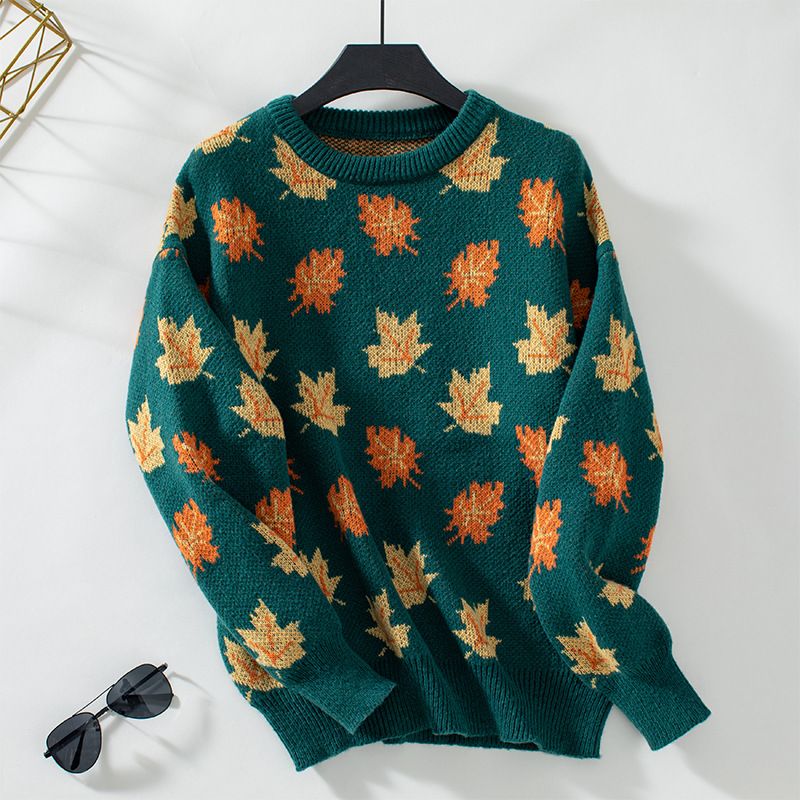Women's Knitted Sweater - Oversized Fit - Soft and Warm - Long-Sleeved Round Neck