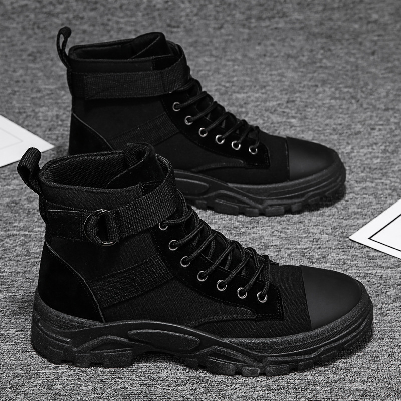 Men's Motorcycle Boots – High Shaft – Adjustable Strap – Robust Rubber Sole