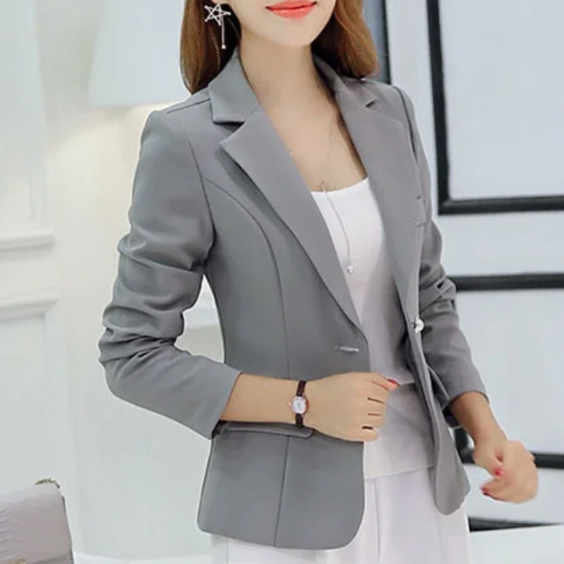 Women's Blazer – Tailored Fit – Structured Silhouette – Single Button Formal