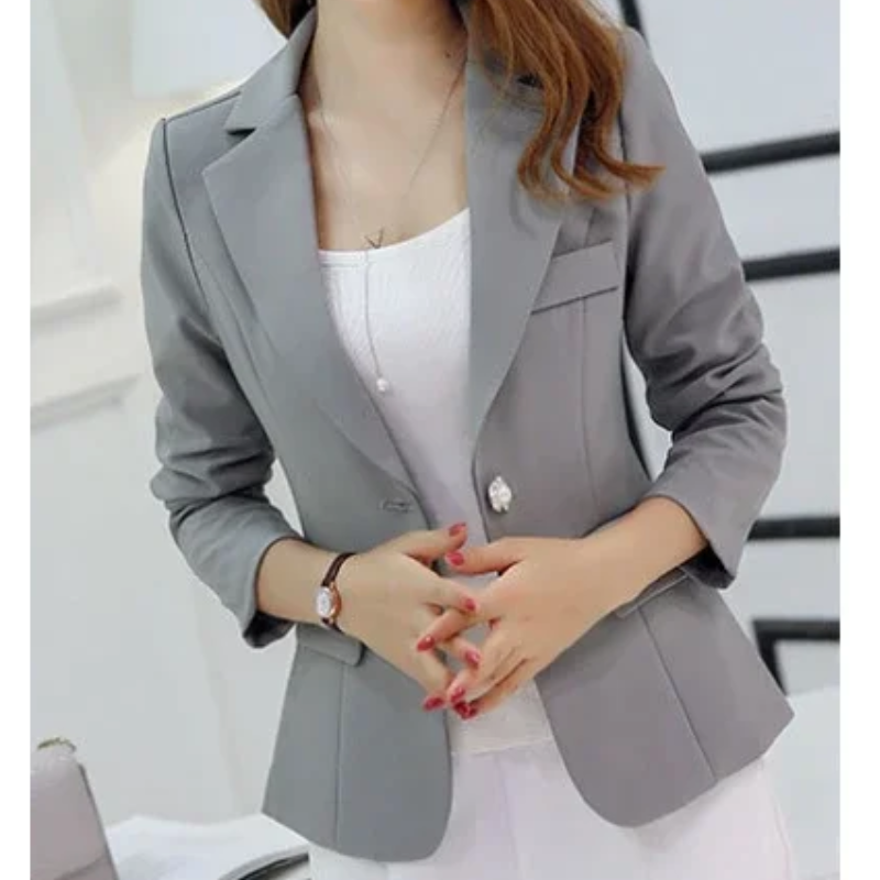 Women's Blazer – Tailored Fit – Structured Silhouette – Single Button Formal