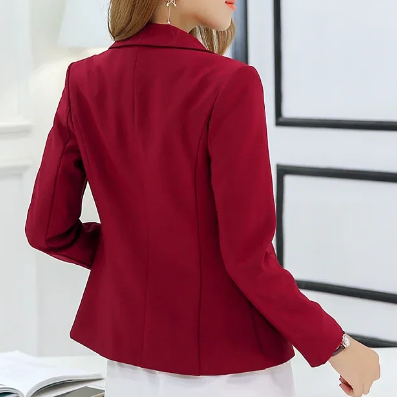 Women's Blazer – Tailored Fit – Structured Silhouette – Single Button Formal