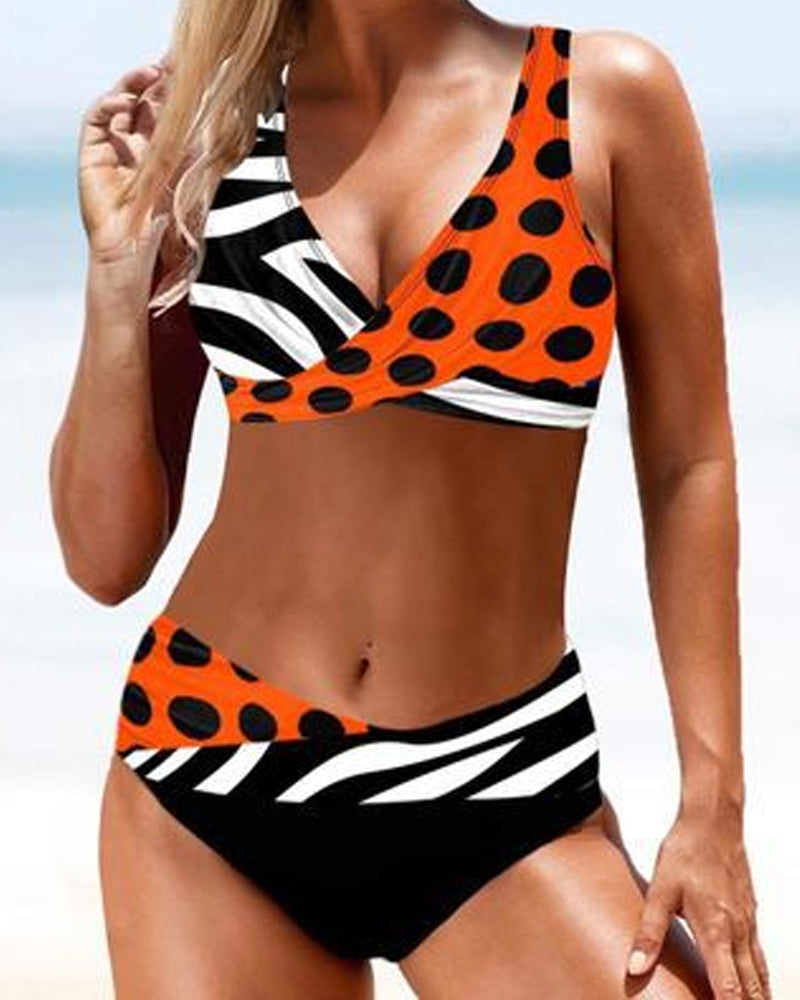 Women's Bikini Set – Twist Front Top – Adjustable Lacing – Breathable Stretch Fabric