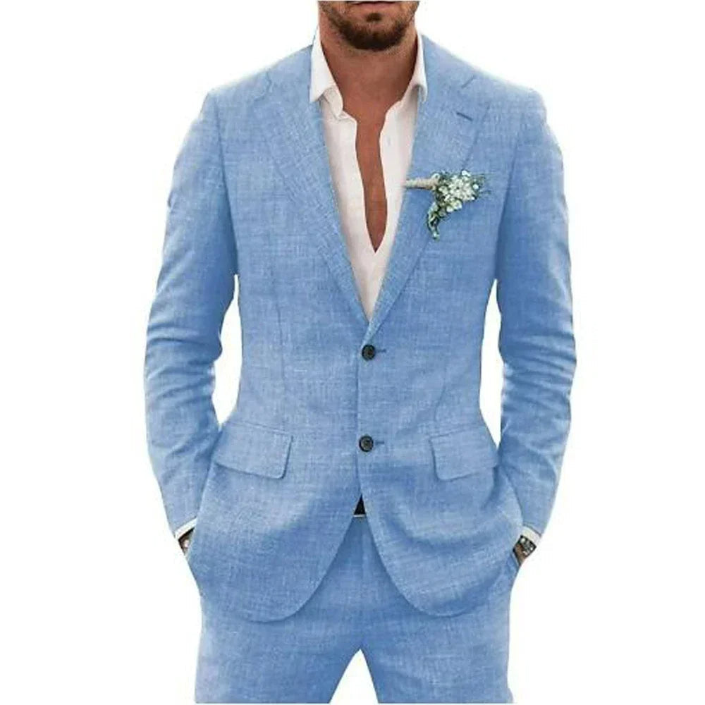 Men's Blazer – Slim Fit – Two-Button Closure – Breathable Blend Fabric