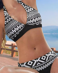 Women's Bikini Set – Halterneck Top – Low Waist – Breathable Elastic Fabric