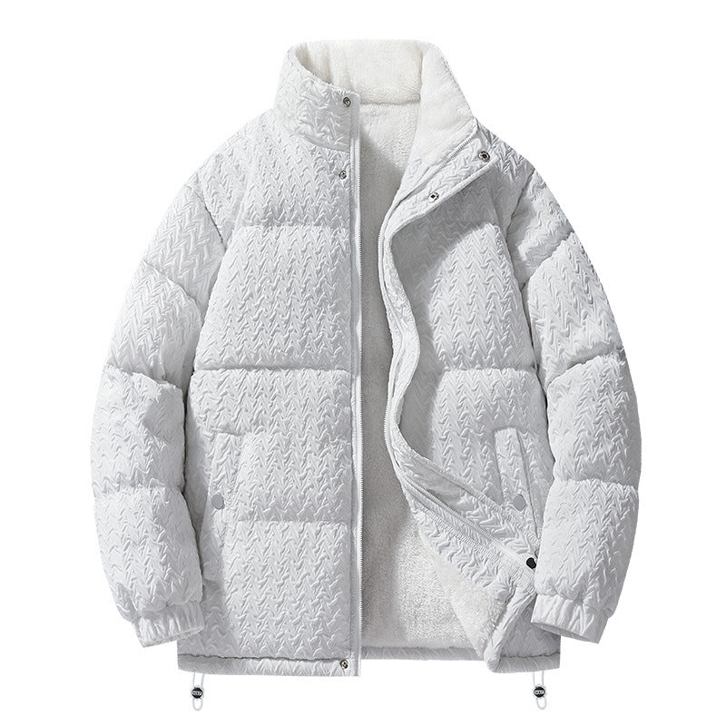 Men's Puffer Jacket - Insulated and Padded - High Collar - Relaxed Fit - Windproof