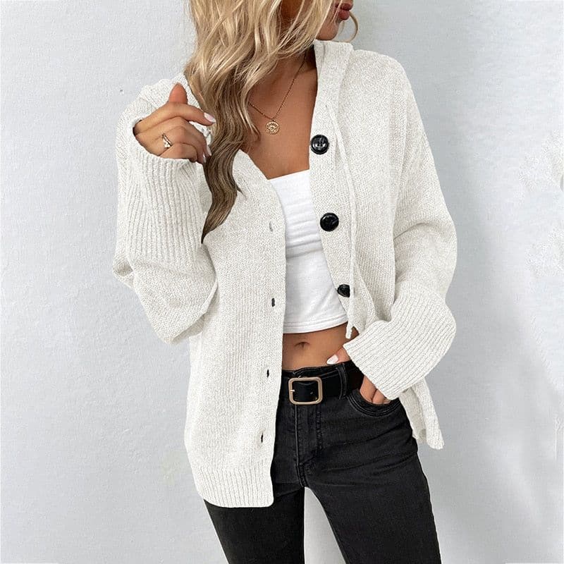 Hannah - Soft knitted hooded cardigan