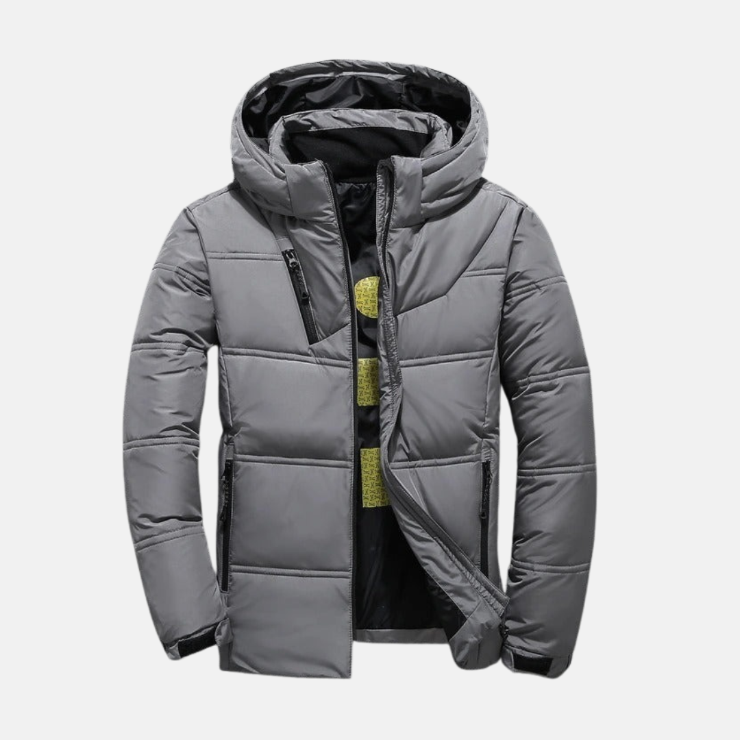 Men’s Jacket - Synthetic - Quilted Construction - Hooded - Hip Length