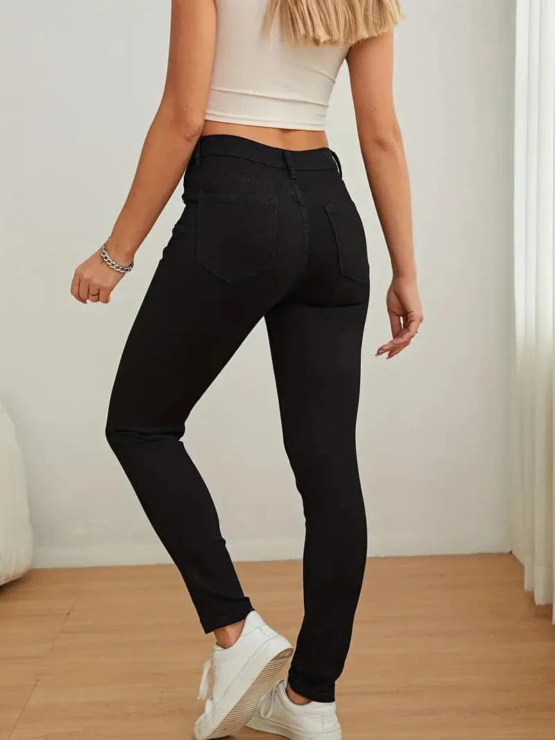 Women's Skinny Jeans - High Waist - Tight Fit - Comfortable Stretch Denim