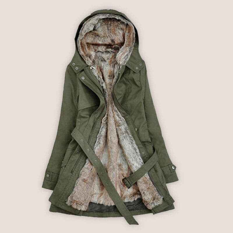 Gabriella Faux Fur Lined Parka | Hooded Mid-Thigh Parka