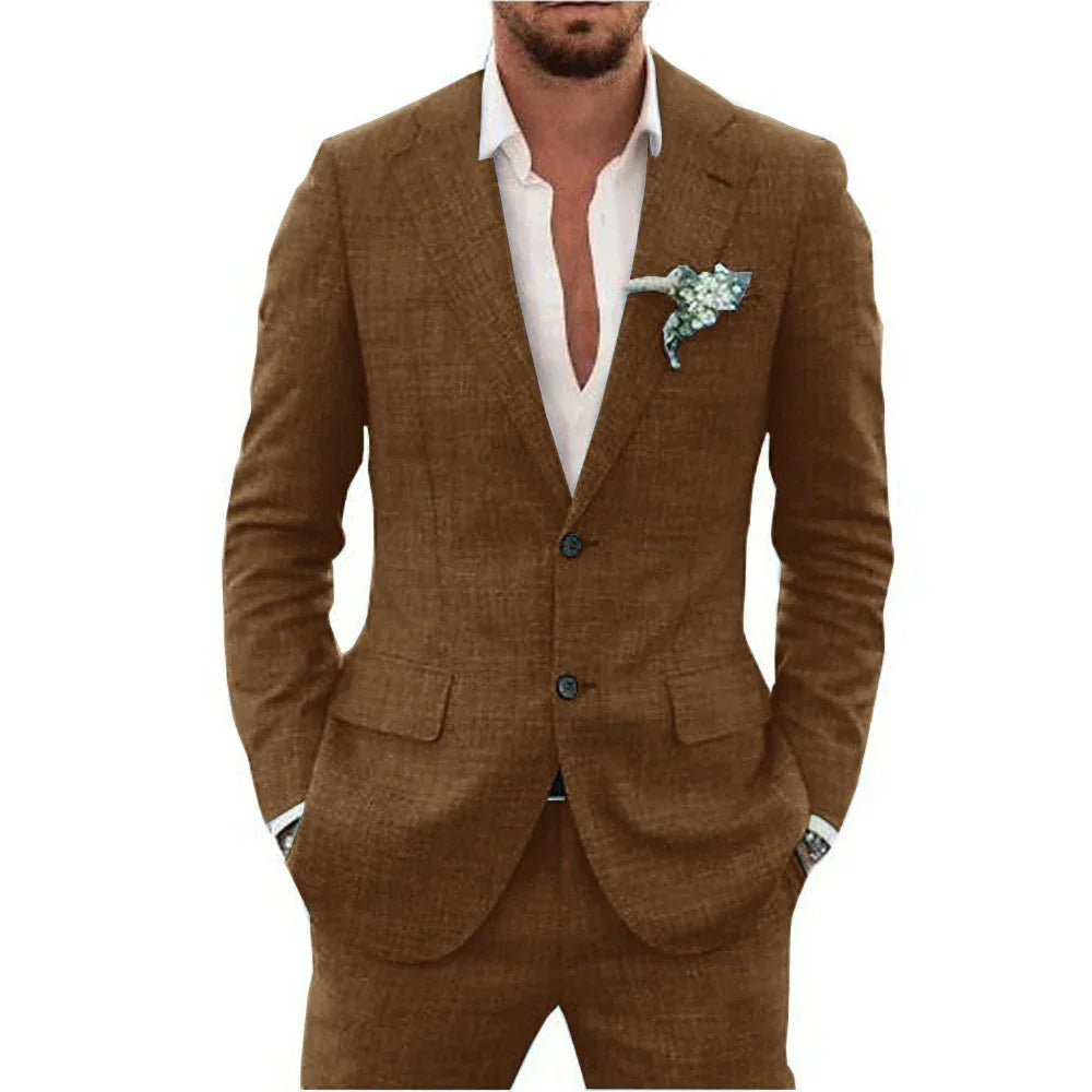 Men's Blazer – Slim Fit – Two-Button Closure – Breathable Blend Fabric