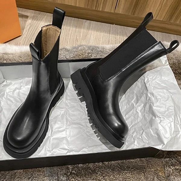 Women's Boots - Leather - Mid-Calf - Durable Sole - Comfortable Fit