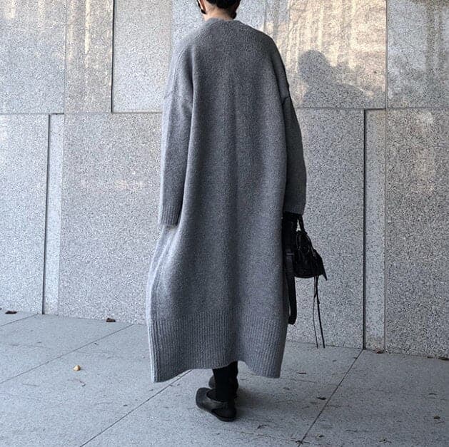 Women's Long Cardigan - Oversized Fit - Open Front - Soft and Comfortable