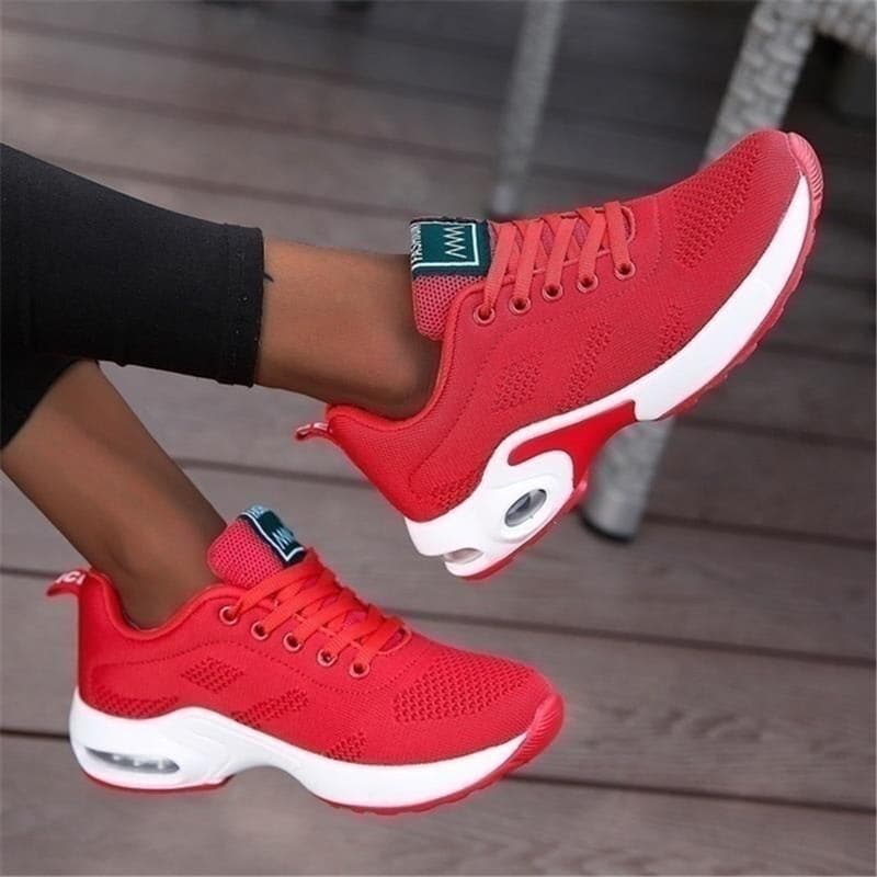 Women's Sneakers - Lightweight - Breathable Mesh - Shock-Absorbing Air Cushion Sole