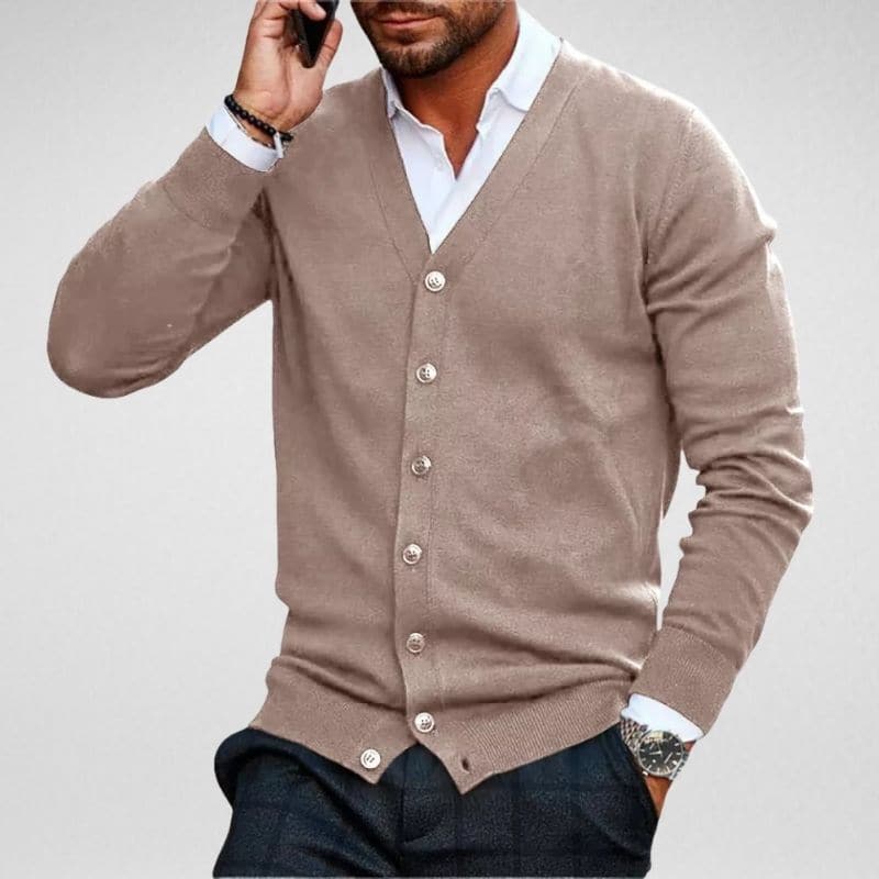 Jacques - Fashionable business cardigan with button placket