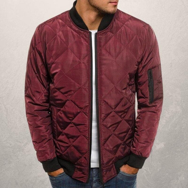 Oscar Bomber Jacket | Diamond-Quilted Utility Bomber Jacket