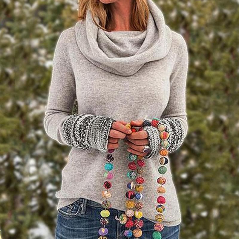 Emily Wool Cowl Neck Pullover Sweater | Relaxed Fit Sweater